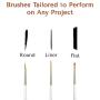 Detail Paint Brush Set - 12 Miniature Brushes for Fine Detailing & Art Painting - Acrylic, Watercolor, Gouache, Oil - Models, Airplane Kits, Ink, Warhammer 40k - Artist Quality Supplies by MyArtscape