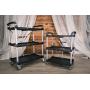 Olympia Tools 85-188 Pack-N-Roll Folding Collapsible Service Cart, Black, 50 Lb. Load Capacity per Shelf