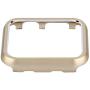 Leotop Compatible with Apple Watch Case 38mm 42mm, Compatible iWatch Bumper Metal Protective Cover Aluminum Frame Bling Shiny Protector Compatible Apple Watch Series 3/2/1(Matte Gold, 38mm)