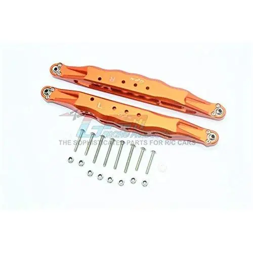 GPM Losi 1:10 Baja Rey / Rock Rey Upgrade Parts Aluminum Rear Lower Trailing Arms - 1Pr Set Orange