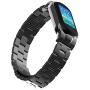 T-BLUER Band Compatible with Xiaomi Mi Band 5 Bands,Stainless Steel Metal Wrist Strap Wristband WatchBand Bracelet Accessories for Xiaomi Miband 5,No Tracker Included