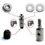 5 Sets Φ 1.2mm x L 204mm (8.04 inch) Adjustable Pushrod Connector Linkage Stopper + Nylon Control Horns + Z Steel Push Rod for Rc Plane Boat Replacement as Rc Part Accessory