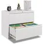 Bonnlo Lateral File Cabinet Lockable with 2 Drawers, White Bonnlo Lateral File Cabinet Lockable with 2 Drawers, White