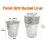 JIN BETTER Drip Grease Bucket & 12-Pack Disposable Foil Liners Kits Replacement Parts HDW152 BAC407z for Traeger,Pit Boss,Rec Tec Wood Pellet Grills & Smokers