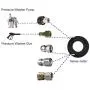 Tool Daily Sewer Jetter Kit for Pressure Washer, 100 FT Hose, 1/4 Inch NPT, Corner, Rotating and Button Nose Sewer Jetting Nozzle, 4400 PSI