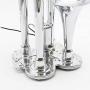Viping car Horn Silver Four Double Row Horn 12V 170DB Loudspeaker Solenoid Valve Waterproof Pipe Electric The electromagnetic Valve Metal for car Every Vehicle Vans Truck Trains Boats with Large