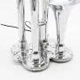 Viping car Horn Silver Four Double Row Horn 12V 170DB Loudspeaker Solenoid Valve Waterproof Pipe Electric The electromagnetic Valve Metal for car Every Vehicle Vans Truck Trains Boats with Large