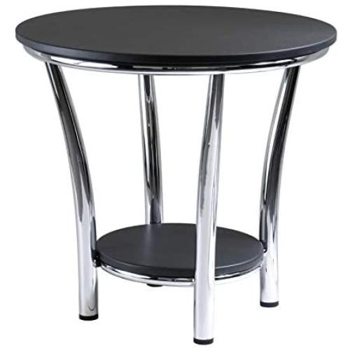 Winsome Wood Maya Occasional Table, Black/Metal