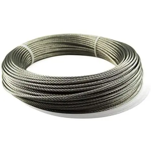 Muzata Stainless Aircraft Steel Wire Rope Cable for Railing,Decking, DIY Balustrade, 1/8Inch,7x7,165Feet WR01,Series WP1 Muzata Stainless Aircraft Steel Wire Rope Cable for Railing,Decking, DIY Balustrade, 1/8Inch,7x7,165Feet WR01,Series WP1