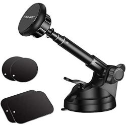 Magnetic Phone Car Mount, Jabuer Phone Holder for Car Dashboard and Windshield with 6 Strong Magnets and Metal Telescopic Arm, for iPhone Xs Max/XR/XS/X/8/7/6/6S, Galaxy S9/S8/S7/Note9/Note8 and More