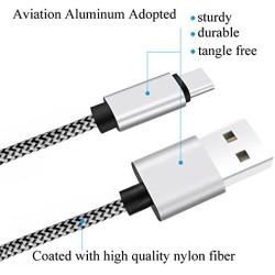 Type C Cable 3Ft 6Ft 6Ft 10Ft 4Pack by Ailun High Speed Type C to USB A Sync Charging Nylon Braided Cable