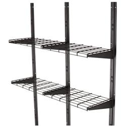 Suncast Dual Shelving Extension Kit for Storage Sheds, Black