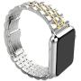 ImmSss Compatible with Apple Watch Bands Series 6 SE 5 4 40mm 44mm / Series 3 2 1 38mm 42mm for Women Men,Gold Stainless Steel Band for iWatch Business Replacement Strap