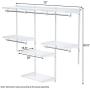 Tangkula 4 to 6 FT Custom Closet System, Wall Mounted Closet Maid with Hanging Rod, Metal Hanging Storage Organizer Rack Wardrobe with Shelves, Adjustable Closet System Kit for Bedroom