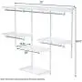 Tangkula 4 to 6 FT Custom Closet System, Wall Mounted Closet Maid with Hanging Rod, Metal Hanging Storage Organizer Rack Wardrobe with Shelves, Adjustable Closet System Kit for Bedroom