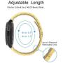 Shangpule Compatible Gear S3 bands, Galaxy Watch 3 45mm Band Galaxy Watch 46mm Bands, 22mm Stainless Steel Metal Replacement Strap Bracelet Compatible Samsung Gear S3 Classic and S3 Frontier Smartwatch (Gold)