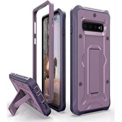 ArmadilloTek Vanguard Designed for Samsung Galaxy S10+ Plus Case (2019 Release) Military Grade Full-Body Rugged with Kickstand Without Built-in Screen Protector (Purple)