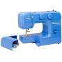 Janome Blue Couture Easy-to-Use Sewing Machine with Interior Metal Frame, Bobbin Diagram, Tutorial Videos, Made with Beginners in Mind!