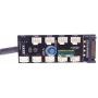 SMAKNÂ PC Fan HUB Temperature-Controlled Supports 10 Ports 12V 3pin / 4pin Fan Cable SATA-Port Power