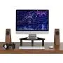 2 Pack Computer Monitor Riser | Triangle Save Space Desktop Corner Stand for Computer Monitor & Laptop Black HD01B-203