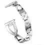 YOOSIDE for Fossil Q Venture Watch Band, 18mm Quick Release Detachable Stainless Steel Metal Bling Watch Bands Strap for Ticwatch C2 Rose Gold,Fossil Q Venture Gen3/Gen4/HR Gen4(Silver)