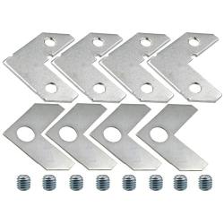 LBY 40pcs Picture Frame L Shape Angle Bracket Flat Plate Fastener, Metal Picture Frame Hardware Corner Gasket, Corner Brace Joint Bracket Fastener,Joints Support Bracket,Silver