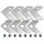 LBY 40pcs Picture Frame L Shape Angle Bracket Flat Plate Fastener, Metal Picture Frame Hardware Corner Gasket, Corner Brace Joint Bracket Fastener,Joints Support Bracket,Silver