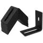 OTTFF 10 Pcs 2¾x2¾x1½ in Slotted Hole Corner Braces, DIY Adjustable L Bracket, Heavy Duty Steel Brackets, Black Powder Coated 90°Arc Angle Support Metal Holder Joint Fastener