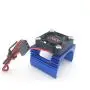 KYX Racing Alloy Heatsink with Cooling Fan for RC Crawlers 540 550 Size Motor Blue