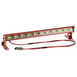 HobbyMarking RC Car 1/10 Metal Roof Lamp 11 LED Light Bar for 1/10 RC4WD Axial CC01 RC Crawler Truck Jeep Wrangler Part (Red)