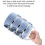 YBOBK HOME Stainless Steel Lunch Box Thermal Hot Leakproof Japanese Round Cylinder Triple Stackable Solid Bento Lunch Box with Insulated Bag and Portable Flatware Utensil Set for Adults (Blue)