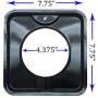 4 Pack | Style I 7.75 Inch Square, Heavy Duty Black Porcelain Drip Pans by Range Kleen 4 Pack | Style I 7.75 Inch Square, Heavy Duty Black Porcelain Drip Pans by Range Kleen