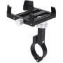 Velaurs Mobile Phone Holder, Mobile Phone Bracket, Anti-Skid Adjustable 360° Rotating Metal Bike for Electric Bike Bicycle Bicycle Part Cycling Mobile Phone Mount