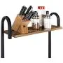Yaheetech 35.5 inch Industrial Kitchen Bakers Rack, 4-Tier Microwave Oven Stand Workstation Organizer Shelf with Metal Frame, Utility Storage Shelf for Spices with 10 S-Hooks Yaheetech 35.5 inch Industrial Kitchen Bakers Rack, 4-Tier Microwave Oven Stand Workstation Organizer Shelf with Metal Frame, Utility Storage Shelf for Spices with 10 S-Hooks