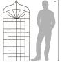 H Potter Garden Trellis for Climbing Plants Wrought Iron Metal Privacy Screen for Patio Deck Porch Outdoor Wall Decor Weather Resistant Large