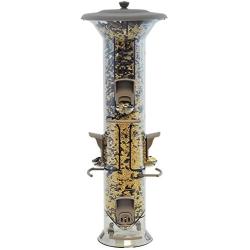 More Birds Bird Feeder with 2 lb Bird Seed Capacity, Harmony Songbird Feeder with Six Feeding Ports