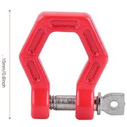 Dilwe RC Car Trailer Buckle, 4 Pcs Metal Tow Shackle Rescue Lock Catch for RC Climbing Crawler Car Accessory Parts