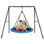 Trekassy 440lbs 40 Inch Saucer Tree Swing Set with Heavy Duty A-Frame Metal Swing Stand Trekassy 440lbs 40 Inch Saucer Tree Swing Set with Heavy Duty A-Frame Metal Swing Stand