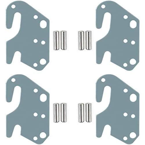 CAFORO Universal Wood Bed Rail Hook Plates for Beds Frame Bracket Headboard Footboard Replacement Wooden Bed Parts or New Bed Constructions - Set of 4 CAFORO Universal Wood Bed Rail Hook Plates for Beds Frame Bracket Headboard Footboard Replacement Wooden Bed Parts or New Bed Constructions - Set of 4
