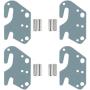 CAFORO Universal Wood Bed Rail Hook Plates for Beds Frame Bracket Headboard Footboard Replacement Wooden Bed Parts or New Bed Constructions - Set of 4 CAFORO Universal Wood Bed Rail Hook Plates for Beds Frame Bracket Headboard Footboard Replacement Wooden Bed Parts or New Bed Constructions - Set of 4