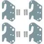CAFORO Universal Wood Bed Rail Hook Plates for Beds Frame Bracket Headboard Footboard Replacement Wooden Bed Parts or New Bed Constructions - Set of 4