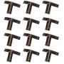 LENG Metal Craft Bronze Furniture Part Furniture Jewelry Box Wooden Case Triangle Corner Bracket Corner Protector Corner Foot Hardware(Bronze)