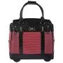 JKM and Company BATON ROUGE Burgundy Red & Black Alligator Compatible With Computer iPad, Laptop Tablet Rolling Tote Bag Briefcase Carryall Bag