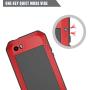 iPhone 5S SE Case, Metal Aluminum Alloy Extreme Water LIGHTDESIRE Military Bumper Heavy Duty Cover Shell - Red