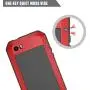 iPhone 5S SE Case, Metal Aluminum Alloy Extreme Water LIGHTDESIRE Military Bumper Heavy Duty Cover Shell - Red