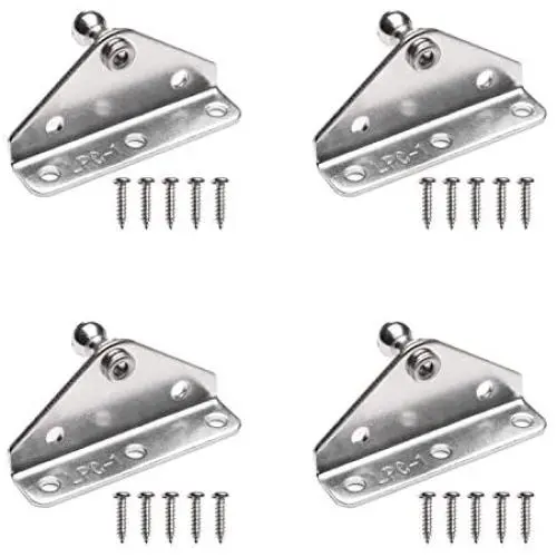 Beneges 4 Pcs 10mm Ball Stud Mounting Brackets Witch Screws Universal Gas Spring Lift Support Strut Beneges 4 Pcs 10mm Ball Stud Mounting Brackets Witch Screws Universal Gas Spring Lift Support Strut