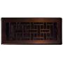 Decor Grates AJH410-RB Oriental Floor Register, 4x10, Rubbed Bronze