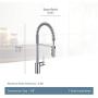 Moen 5923BLS Align One Handle Pre-Rinse Spring Pulldown Kitchen Faucet, Black Stainless