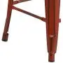 Flash Furniture Commercial Grade 24'' High Backless Distressed Kelly Red Metal Indoor-Outdoor Counter Height Stool Flash Furniture Commercial Grade 24'' High Backless Distressed Kelly Red Metal Indoor-Outdoor Counter Height Stool