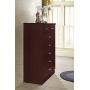 Hodedah HI70DR Mahogany Chest of Drawers with Locks